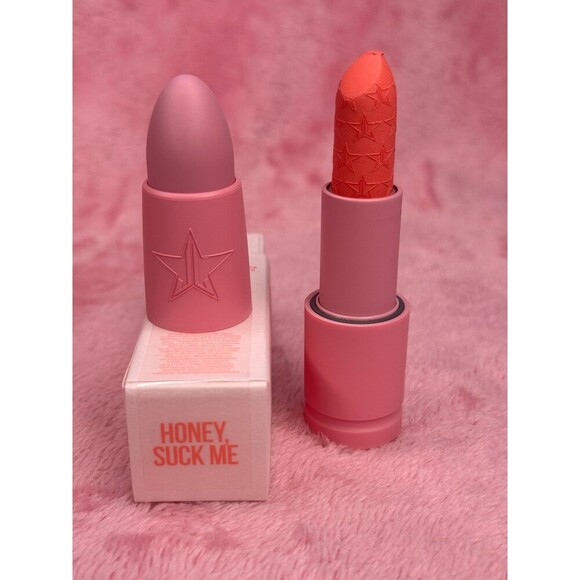 New! Honey, Suck Me - Jeffree Star Velvet Trap Lipstick Coral BNIB NWT Rare - Picture 2 of 6